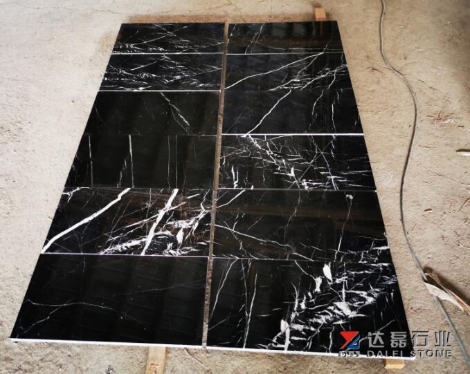 black marble tiles